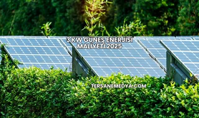 3 Kw Güneş Enerjisi Maliyeti 2025