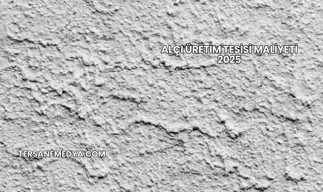 Alçı Üretim Tesisi Maliyeti 2025