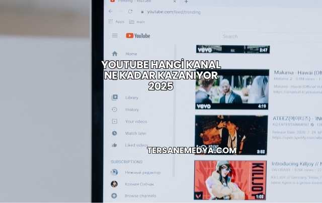 YouTube Hangi Kanal Ne Kadar Kazanıyor 2025