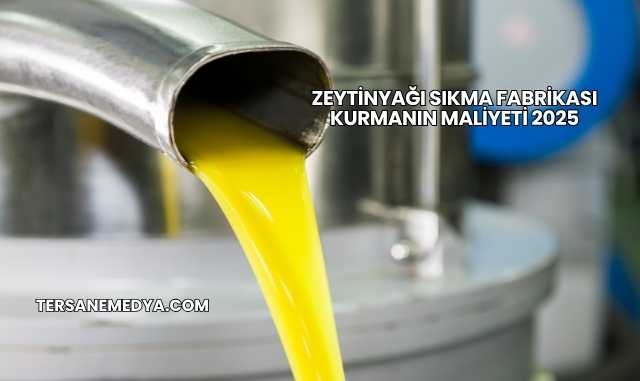 Zeytinyağı Sıkma Fabrikası Kurmanın Maliyeti 2025